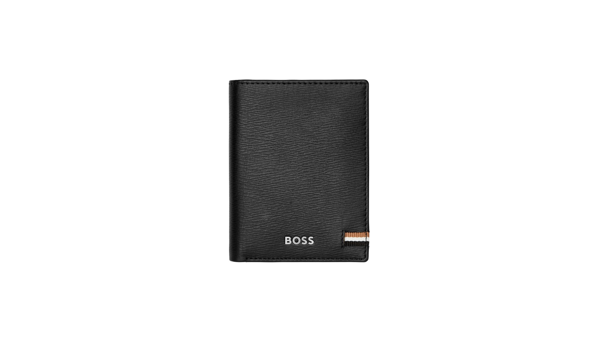 Hugo Boss - Leder-Kartenetui "Iconic", schwarz